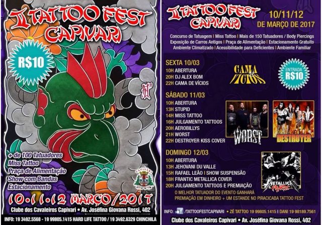 Cartaz da segunda edição do Tatoo Fest Capivari
