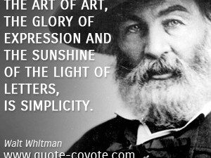 A vida e criação artística de Walt Whitman… Um momento surpreendente…